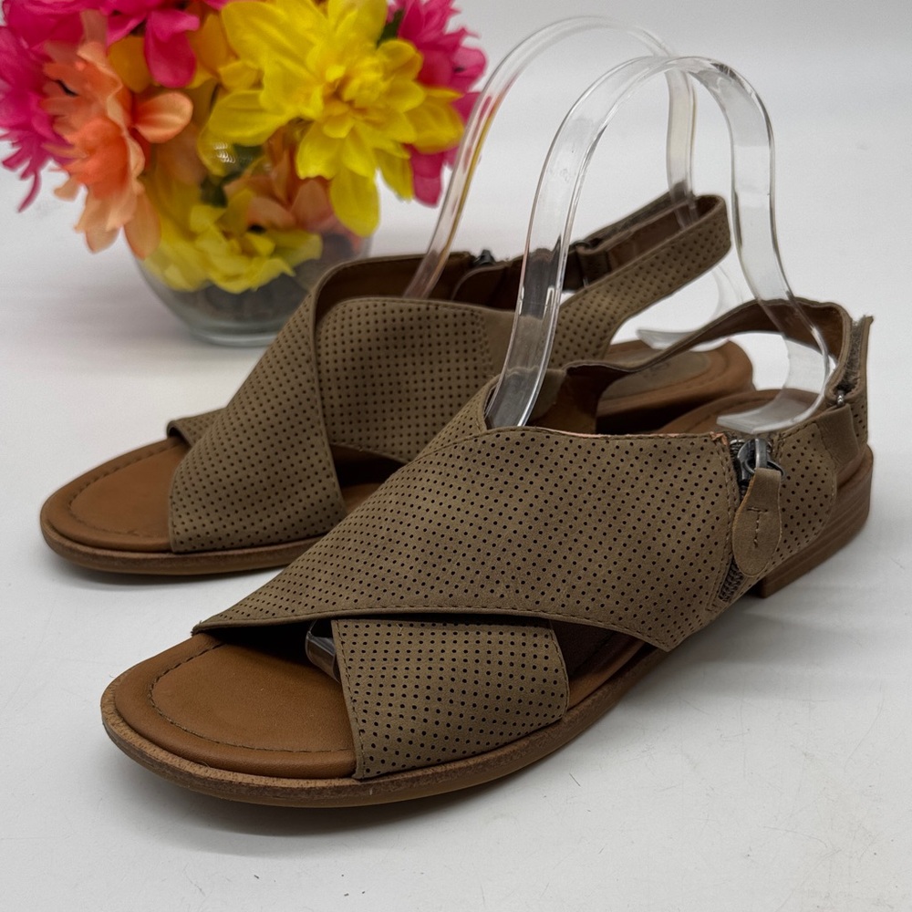 eurSofft Tan Perforated Sandals